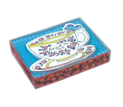 MOLLY HATCH TEACUPS DIE-CAT NOTECARDS - MOLLY HATCH