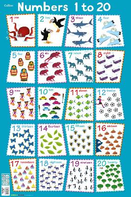 NUMBERS 1 - 20 (COLLINS CHILDREN’S POSTER) - STEVE EVANS-COL