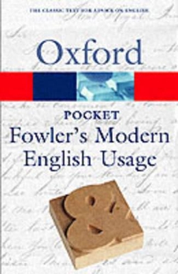 OXFORD POCKET FOWLERS MODERN ENGLISH USAGE @ PB - ROBERT ALL