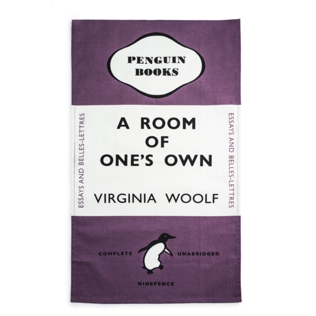 PENGUIN MERCHANDISE: A ROOM OF ONES OWN (PURPLE) - TEA TOWEL