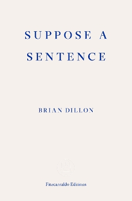 SUPPOSE A SENTENCE PB - BRIAN DILLON