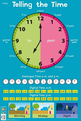 TELLING THE TIME (COLLINS CHILDREN’S POSTER) - STEVE EVANS-C