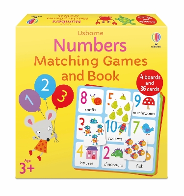 USBORNE : NUMBERS MATCHING GAMES AND BOOK - KATE NOLAN-JAYNE
