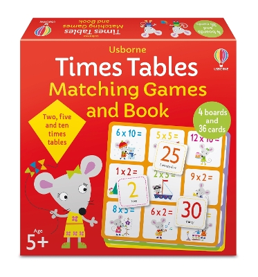 USBORNE : TIMES TABLES MATCHING GAMES AND BOOK - KATE NOLAN-