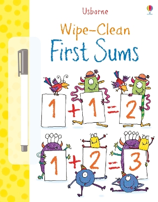 USBORNE WIPE-CLEAN : FIRST SUMS PB - JESSICA GREENWELL-KIMBE