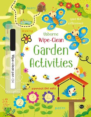 USBORNE : WIPE-CLEAN GARDEN ACTIVITIES - KIRSTEEN ROBSON-DAN