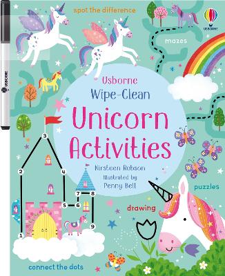 USBORNE : WIPE-CLEAN UNICORN ACTIVITIES - KIRSTEEN ROBSON-PE