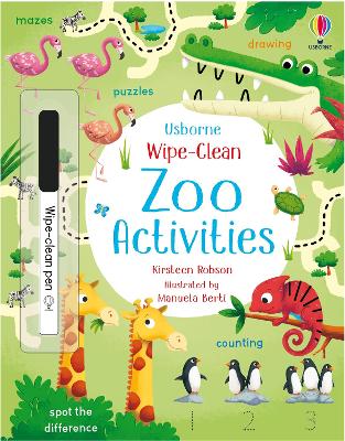 USBORNE : WIPE-CLEAN ZOO ACTIVITIES - KIRSTEEN ROBSON-MANUEL