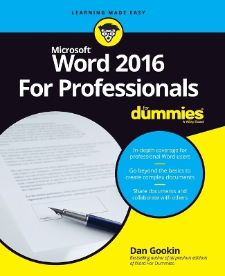 WORD 2016 FOR PROFESSIONALS FOR DUMMIES PB - DAN GOOKIN