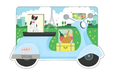 PARIS SCOOTER SHAPED COVER STICKY NOTES  PB - VIKKI CHU