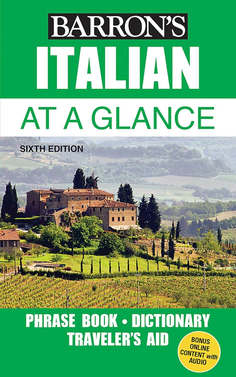 Barron's Italian At a Glance: Foreign Language Phrasebook & Dictionary