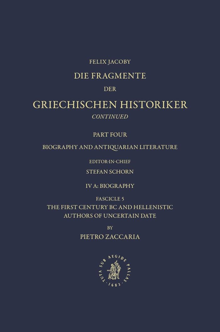 IV. Biography and Antiquarian Literature A. Biography IV. Biography and Antiquarian Literature A. Biography