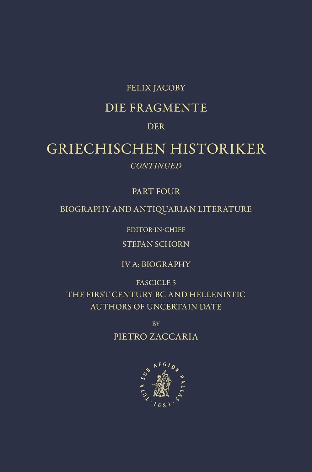 IV. Biography and Antiquarian Literature A. Biography
