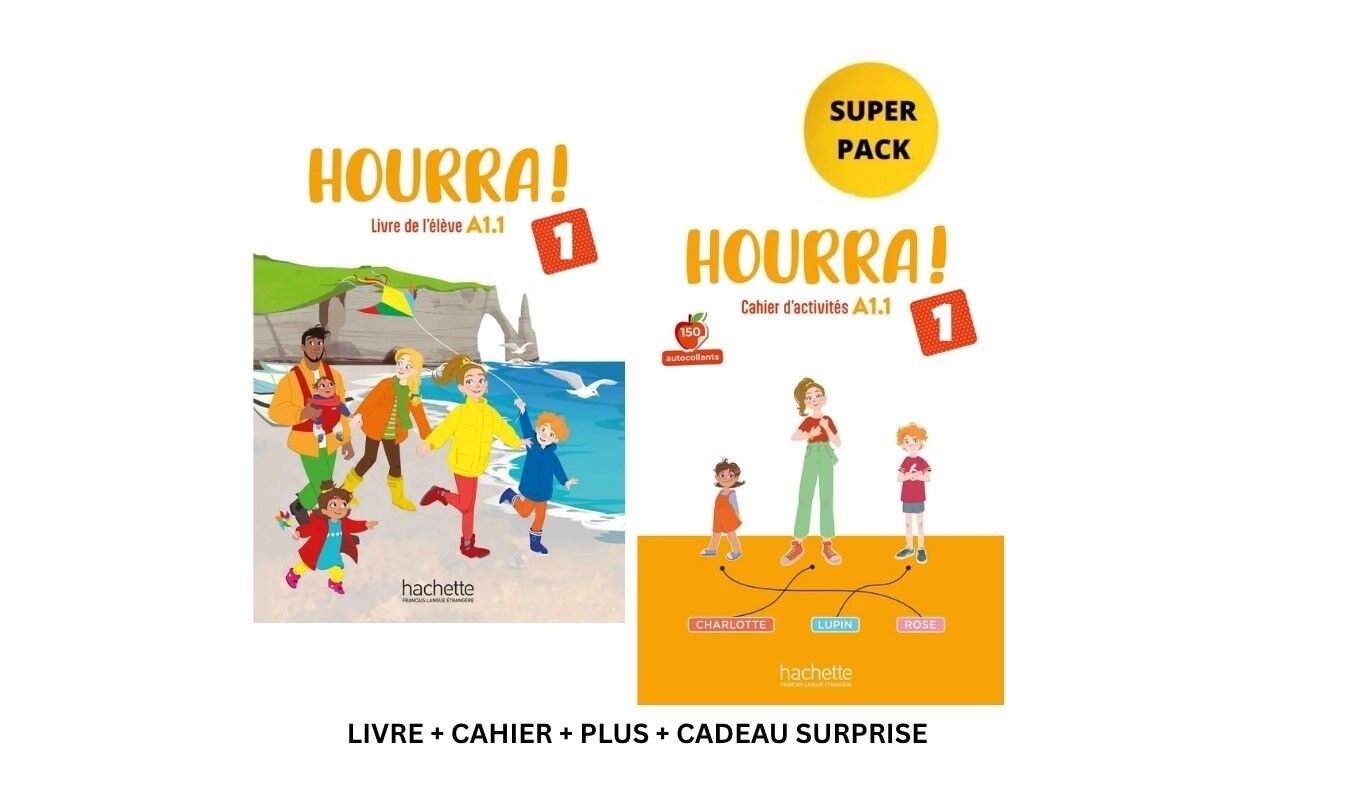 Hourra! 1 Super Pack (Livre + Cahier + Plus + Cadeau Surprise)