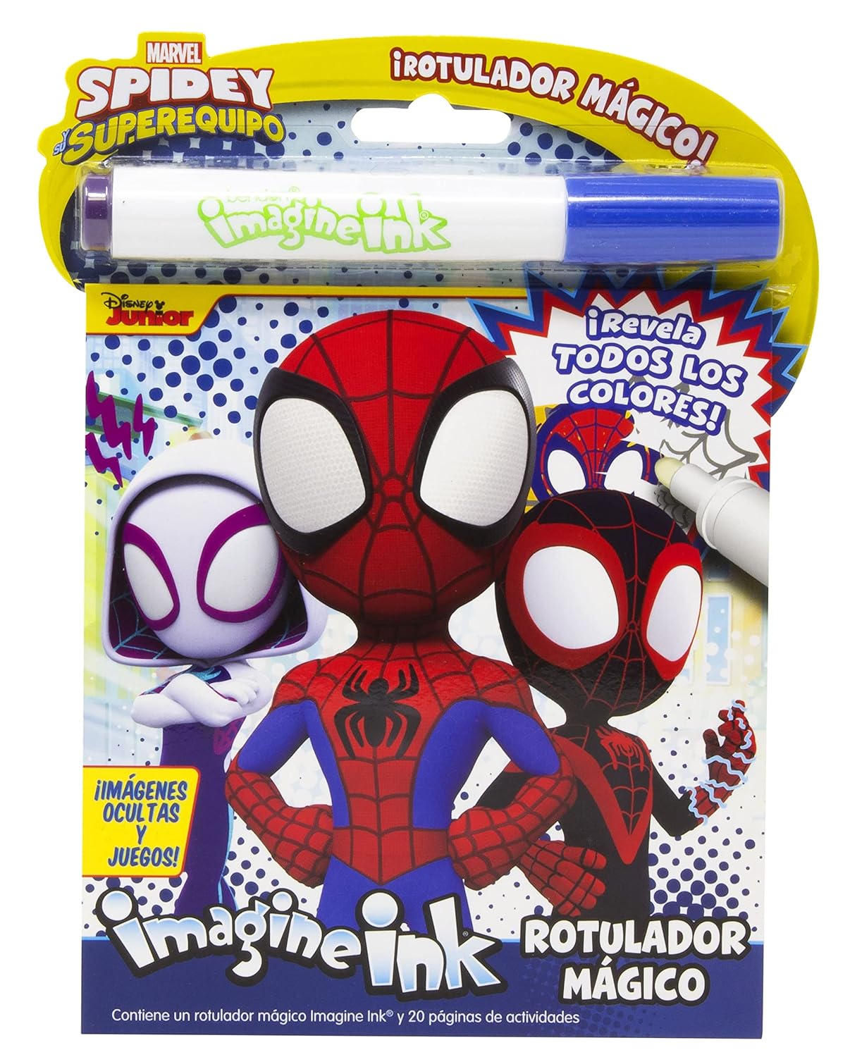 Spidey y su superequipo. Rotulador magico: Libro de colorear y actividades con rotulador magico