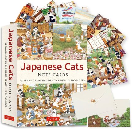 Japanese Cats - Note Cards: 12 Blank Note Cards in 6 Designs with 12 Envelopes (box set)